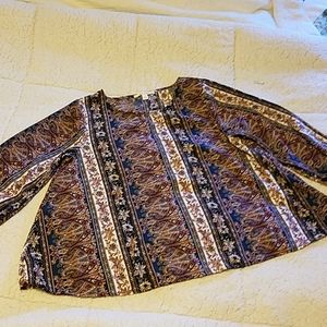 Francesca's Miami Paisley multi colored blouse